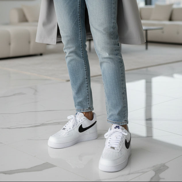 Airforce White Black – 10A top leather quality sneakers with premium comfort, durability, and stylish everyday design.