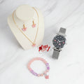 Women Butterfly Silver Analog Watch with Jewellery Set | neomarketshop