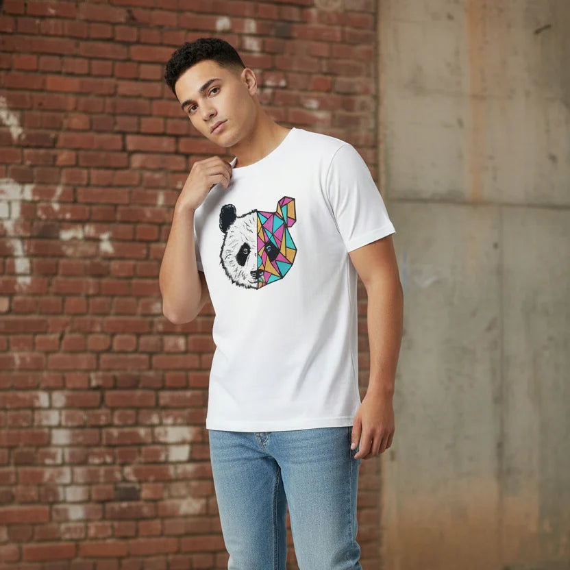 PANDA Unique PUFF printed - Basic T-Shirt | neomarketshop