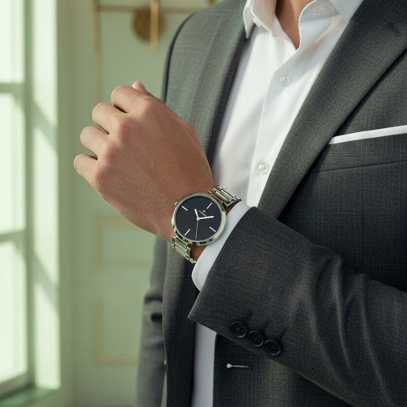 Titan Men's Analog Watch – Classic and stylish stainless‑steel analog watch for men with a refined design that suits both formal and everyday wear. Durable build with quartz movement and easy‑to‑read dial for timeless elegance, perfect as a gift or person