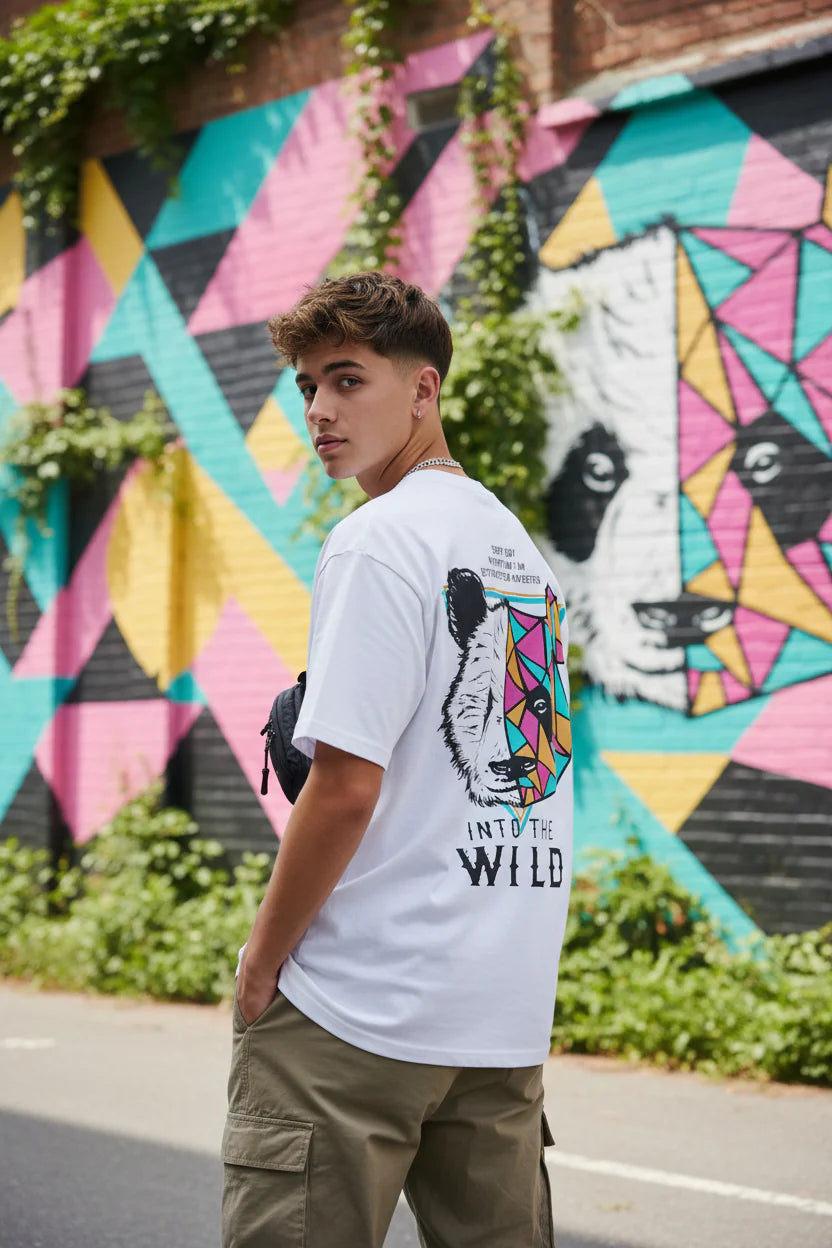 PANDA Unique PUFF printed - Basic T-Shirt | neomarketshop