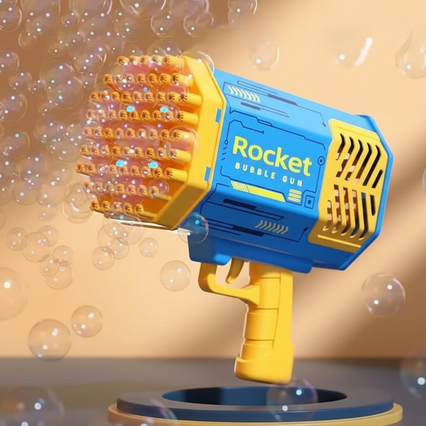 Bubble Gun Machine Kids Automatic Soap Bubble Blower with easy operation for fun outdoor and indoor play