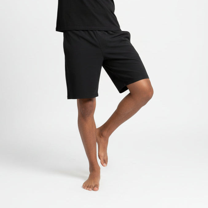 Men’s Stretchable Cotton Regular Fit Shorts – Black shorts with comfortable fit, breathable fabric, and everyday wear versatility.