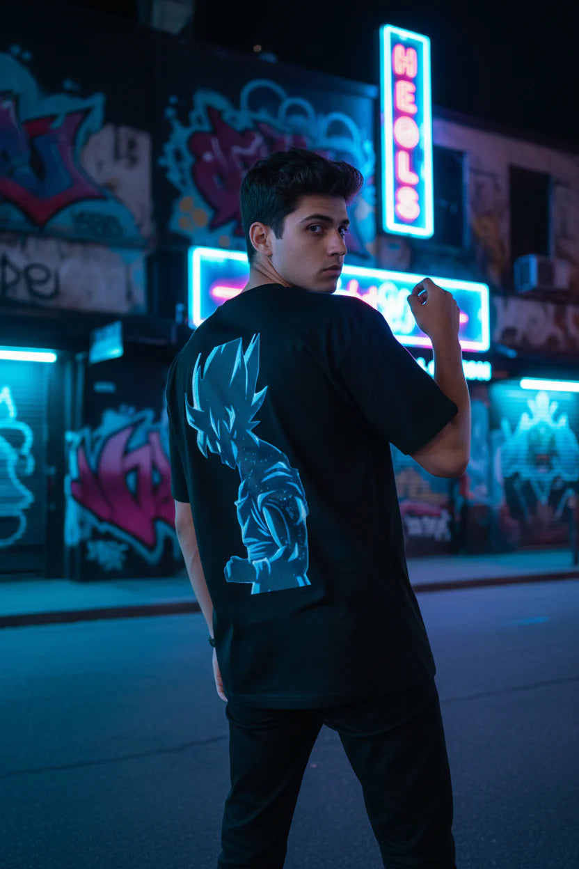 MEN GOKU STYLE HALF SLEEVES T-SHIRT | neomarketshop