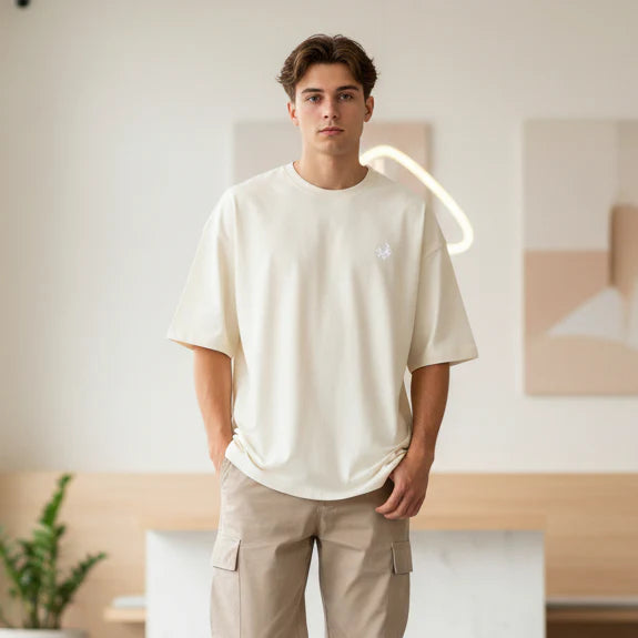 Oversized Terry-Knit Premium T-Shirt | 260 GSM Cotton-Blend Unisex Tee | neomarketshop