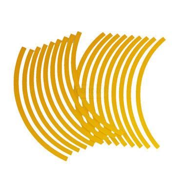 Car Bike Tyre & Body Reflective Stickers (18 stripes of Yellow Colour) | neomarketshop