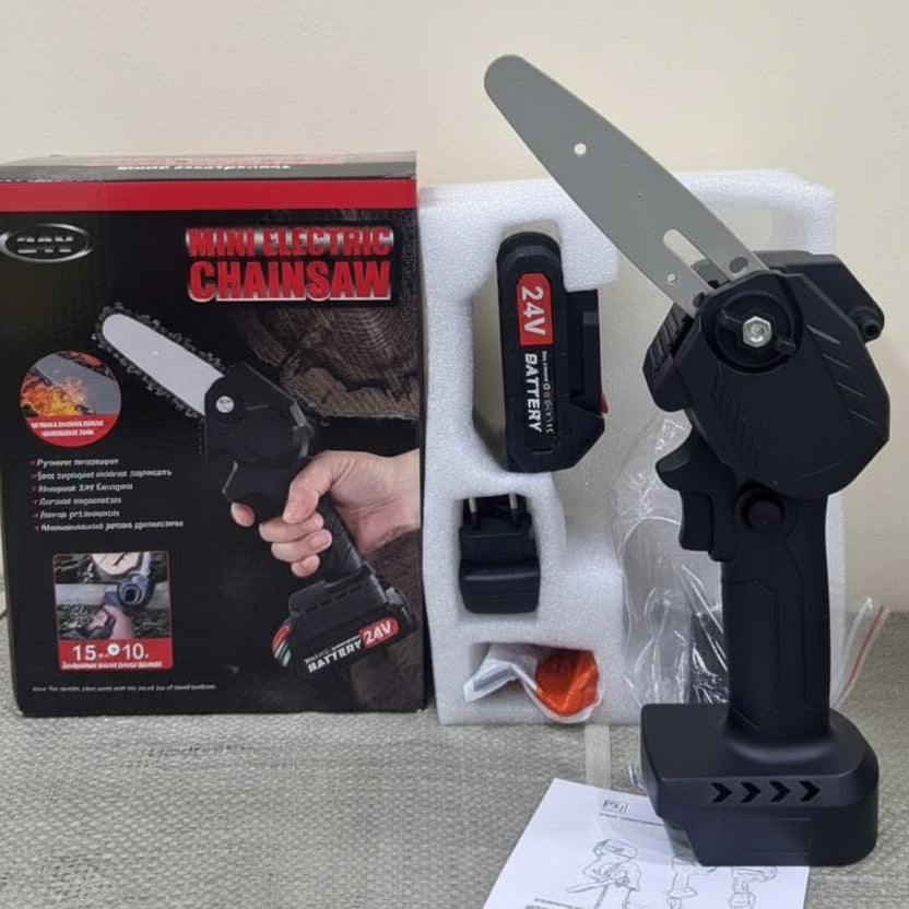 Cordless Battery Powered Electric Chainsaw for Tree Trimming, Wood Cutting | neomarketshop