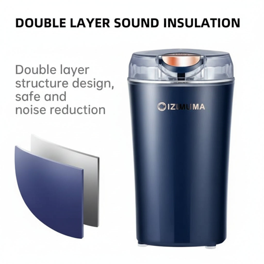 Electric Coffee Grinder with stainless steel blades for fast and efficient coffee grinding at home or office