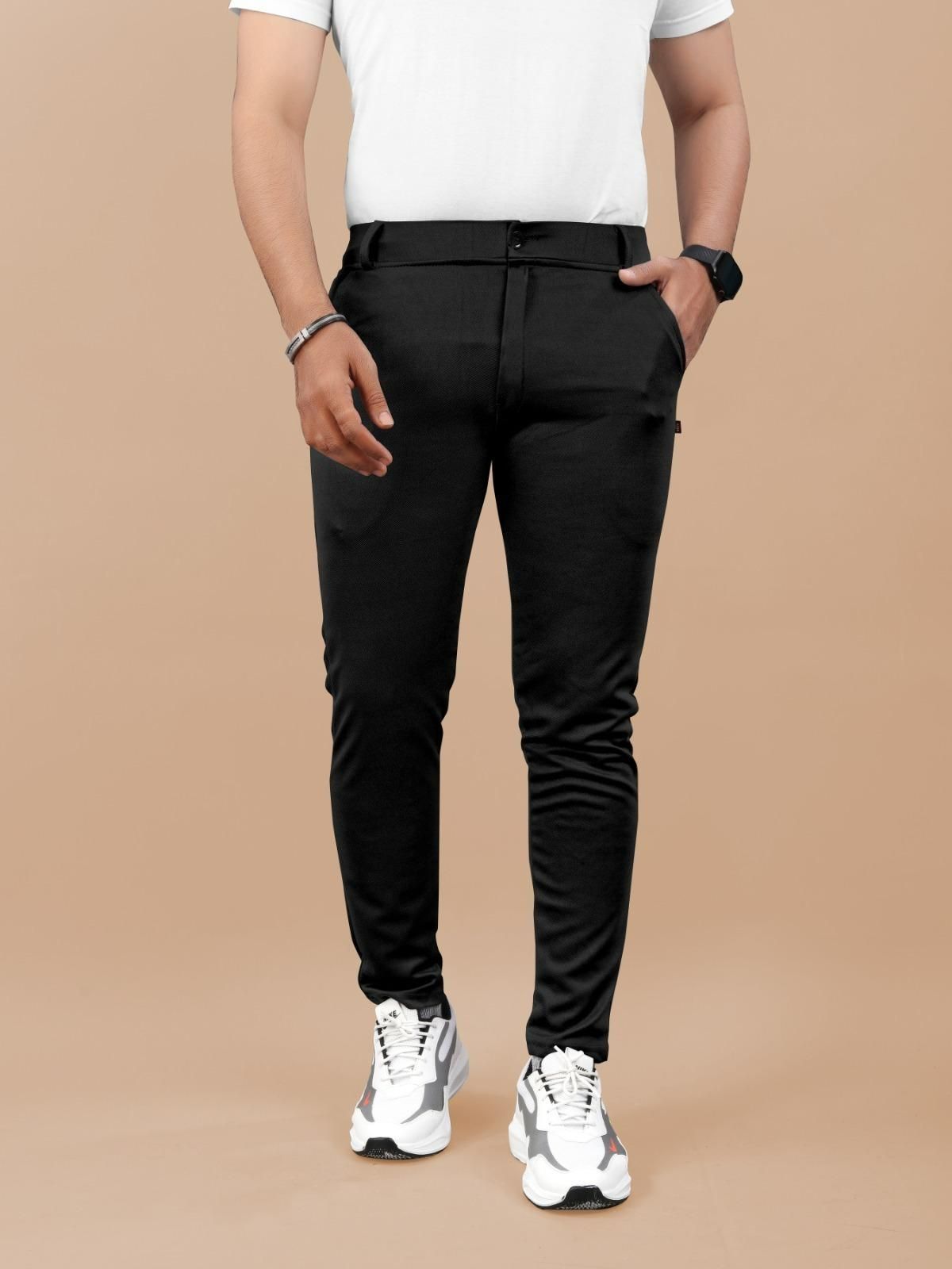 High Elasticity Men’s Classic Casual Pants – Pack of 3 with comfortable fit, durable fabric, and stylish everyday wear.