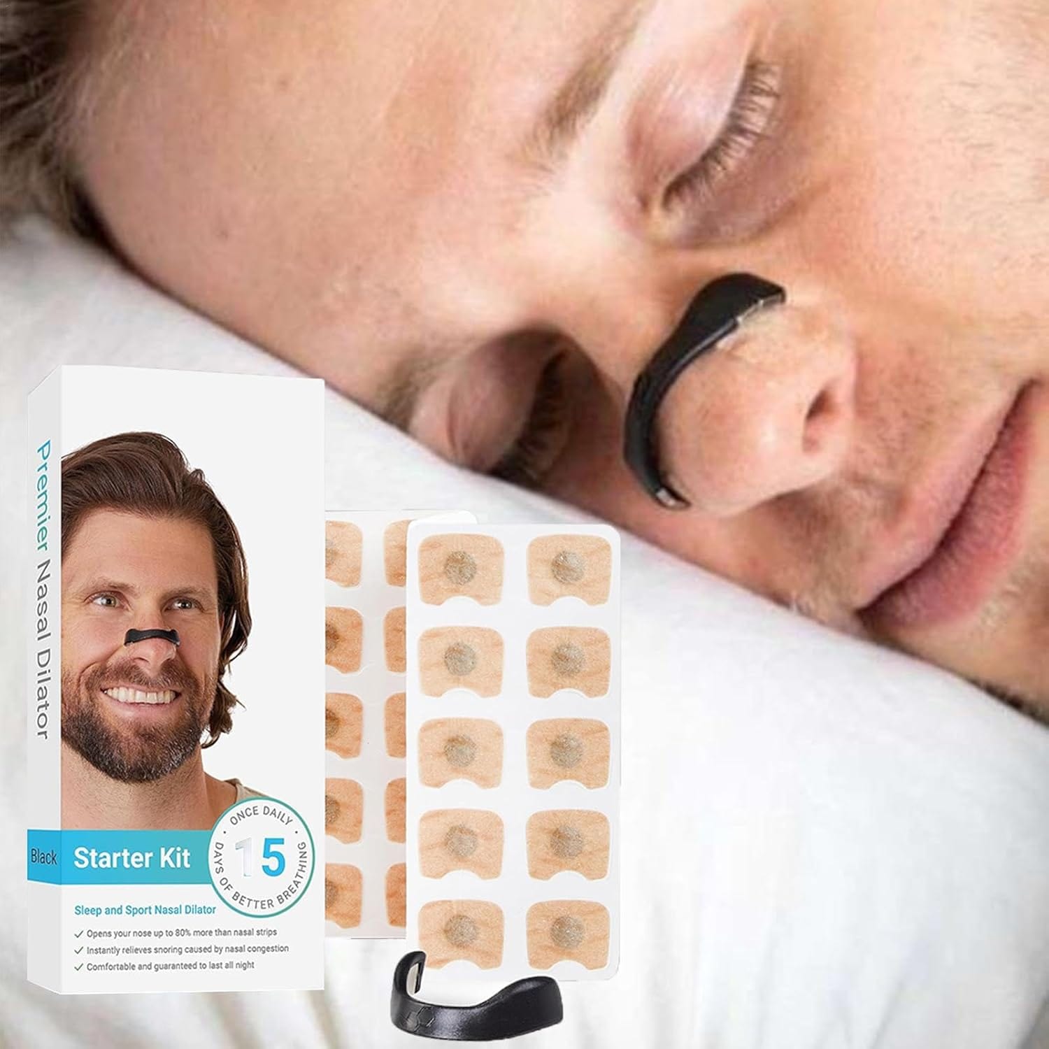 Breathing Nasal Strip Starter Kit for easier breathing and comfortable nasal support, ideal for sleep, sports, and daily use