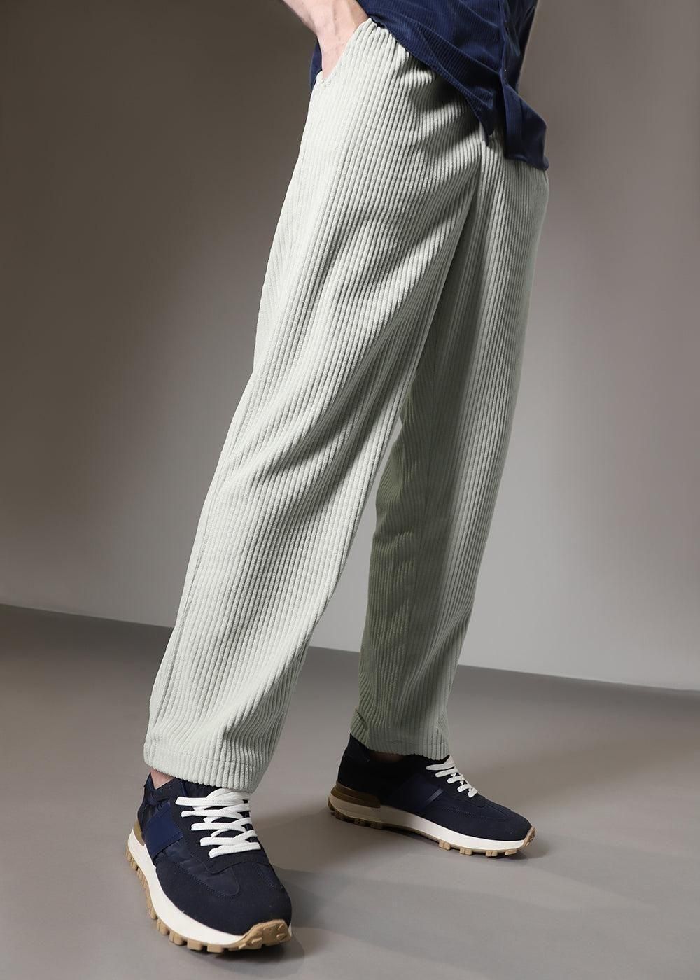 Men’s Caudray Fabric Stylish Casual Pants – Grey pants with comfortable fit, durable fabric, and trendy everyday wear.