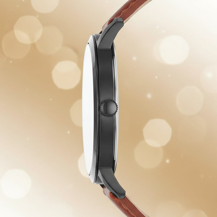 Fossil City Model K2G226G6 – Unisex brown leather analog watch with stylish design, durable build, and comfortable everyday wear.