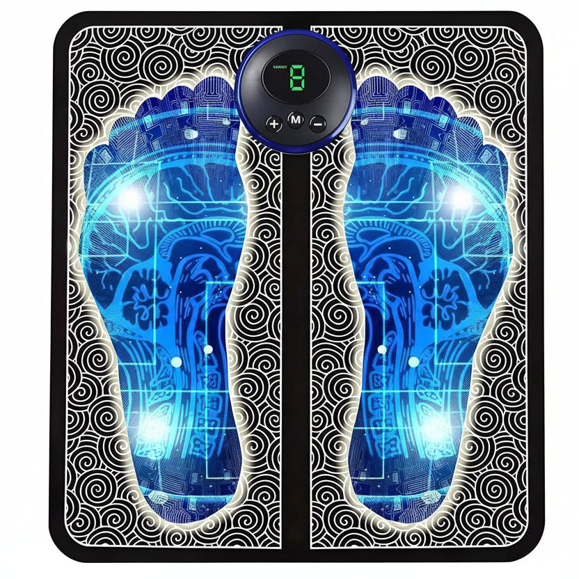 Wireless Electric EMS Foot Massage Pain Reliever Machine for relaxing tired feet and improving blood circulation at home