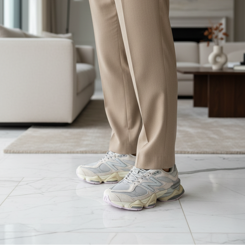 New Balance 9060 Boys Sneakers – Premium suede leather shoes with top comfort, durability, and stylish everyday wear.