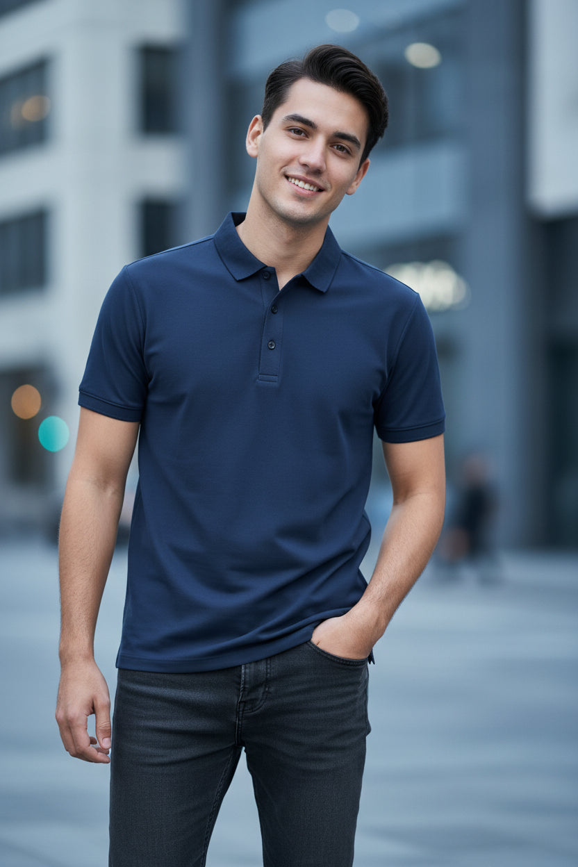 Men’s Poly Cotton Solid Polo T-Shirts – Pack of 4 | Regular Fit | neomarketshop