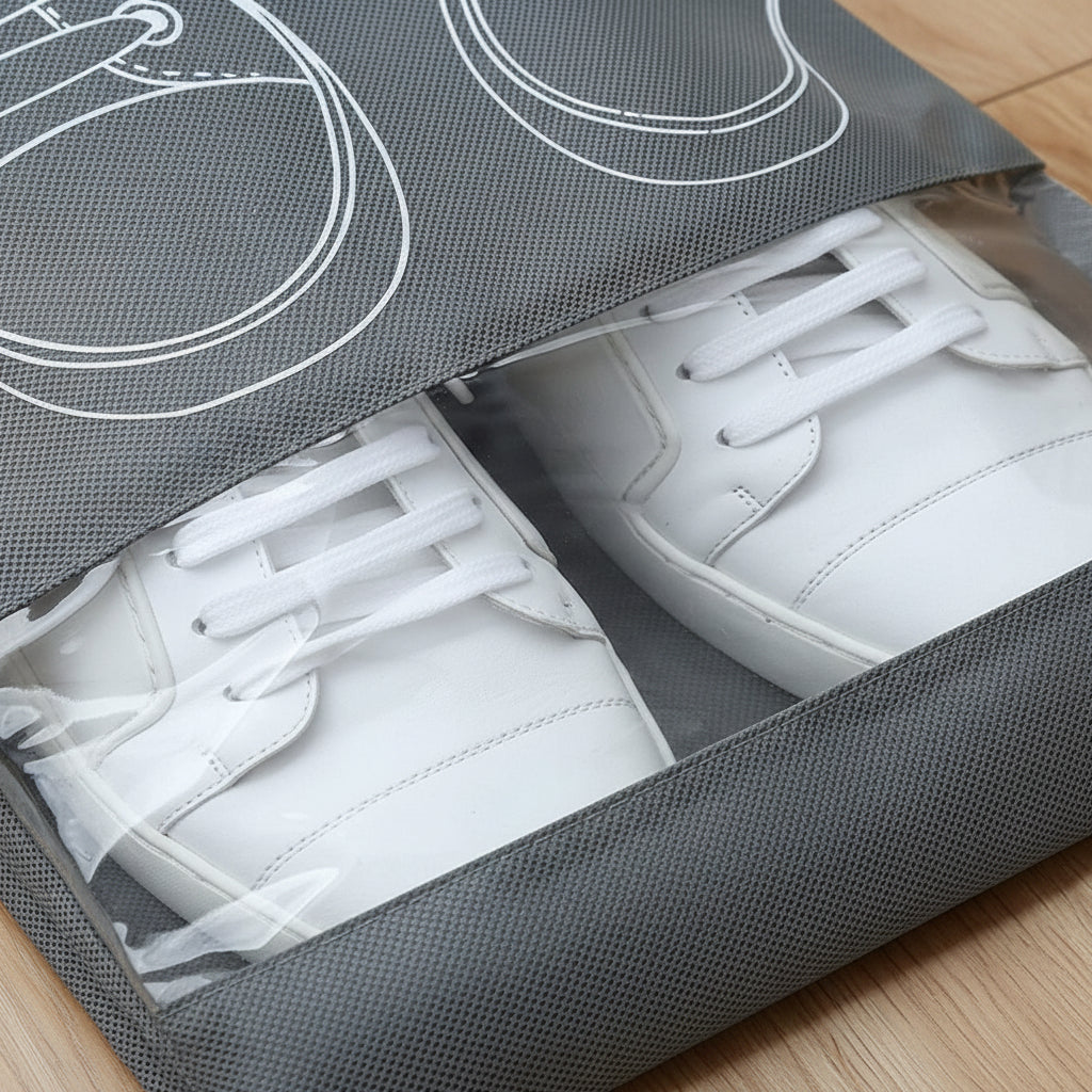 Shoe Bag with Transparent Window Portable Travel Dust-Proof Shoe Storage for keeping shoes organized and protected during travel