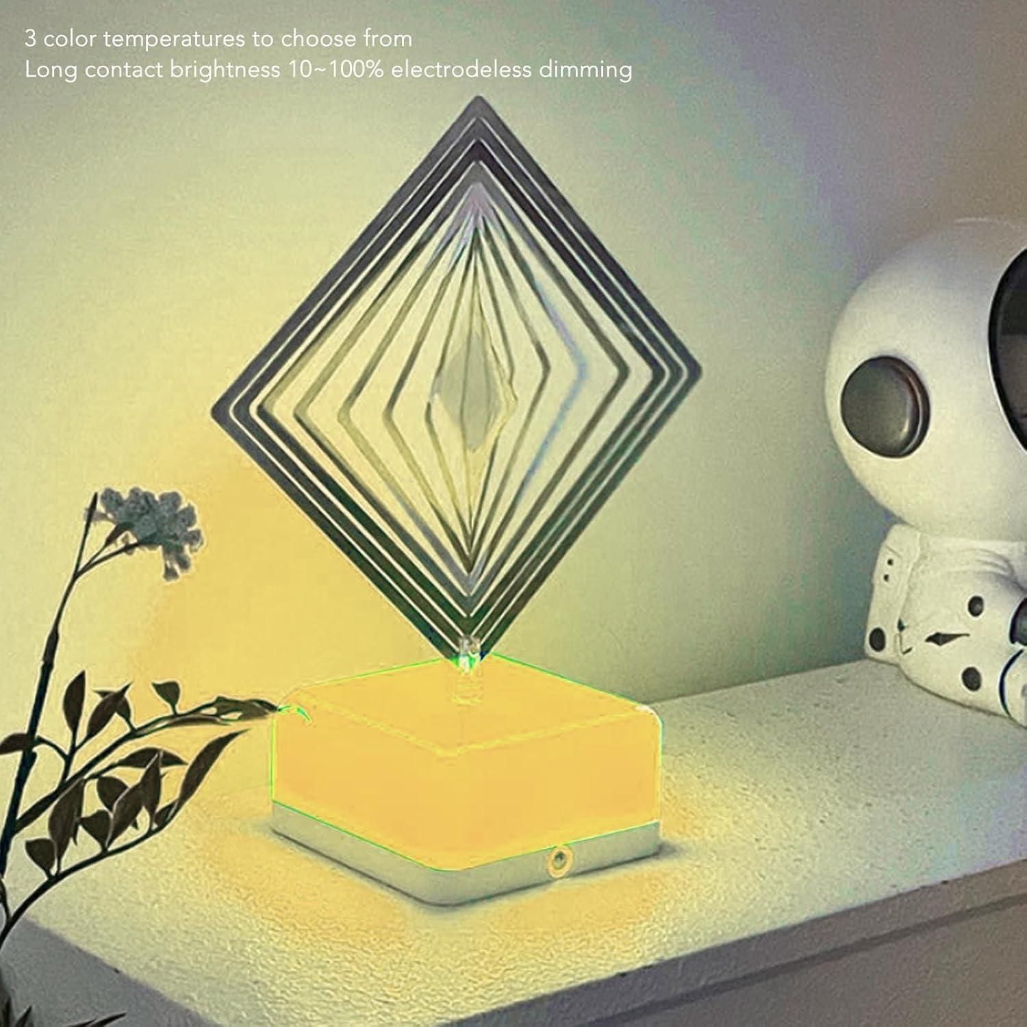 3D 360 Rotating Square Night Light | neomarketshop