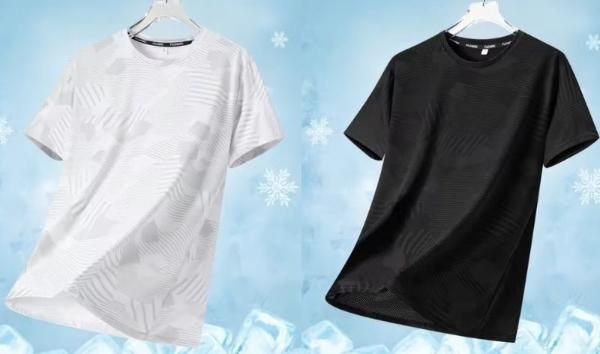 Men’s Round Neck Polyester Casual T-Shirt Pack of 2 Black and White with soft breathable fabric and comfortable fit for daily and casual wear