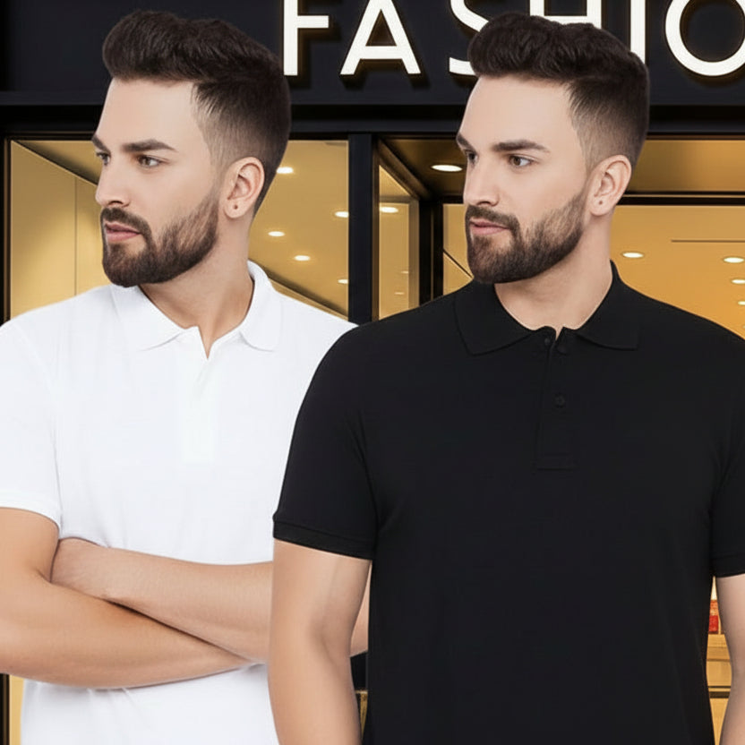 Men’s Poly Matte Solid Polo T-Shirts – Pack of 5 | Regular Fit | neomarketshop