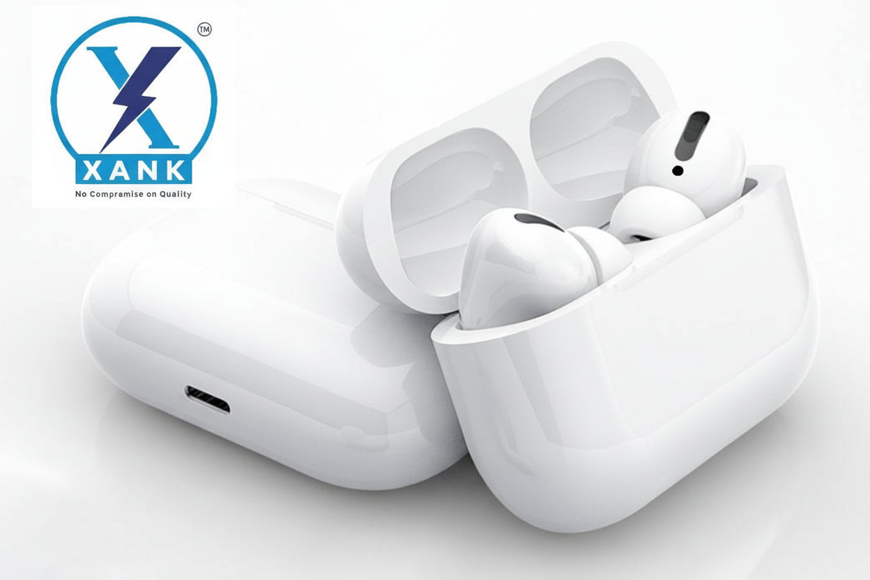 XANK Air-Pods Pro – True wireless earbuds with wireless charging case, clear sound, long battery, and comfy fit.