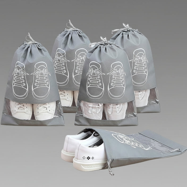 Shoe Bag with Transparent Window Portable Travel Dust-Proof Shoe Storage for keeping shoes organized and protected during travel