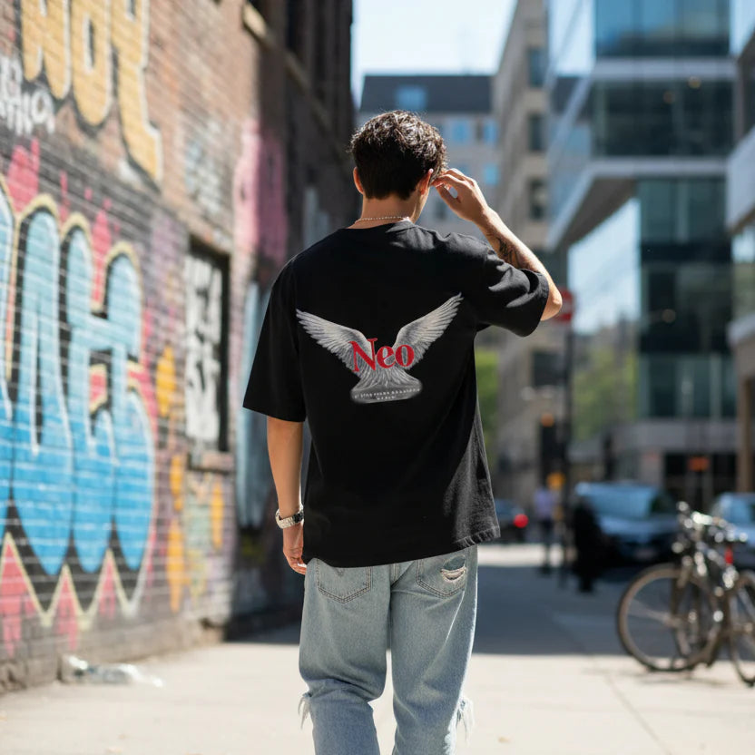 NEO PUFF PRINTED– MEN’S 180 GSM OVERSIZED COTTON T-SHIRT | neomarketshop