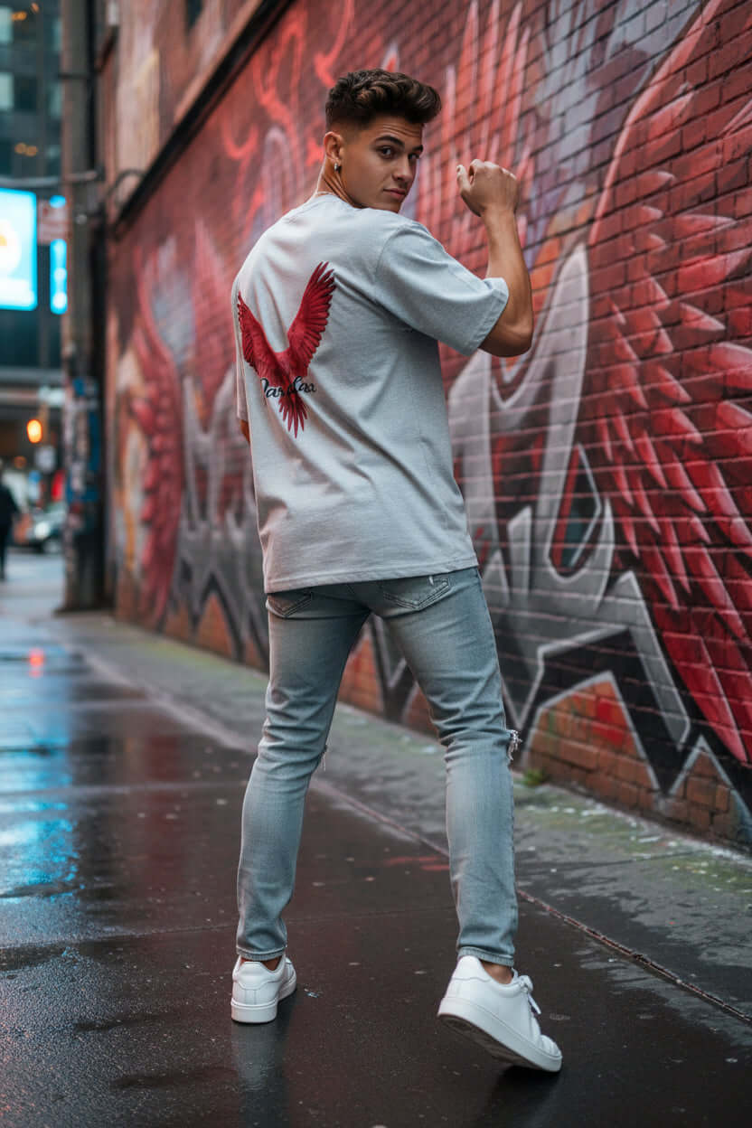 Urban Drift – Men’s 180 GSM Oversized Cotton T-Shirt