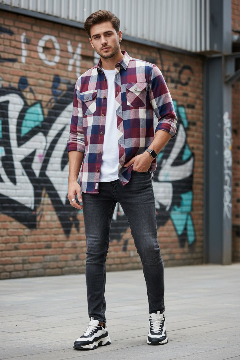 Men’s Checkered Casual Shirts – Pack of 3 | Regular Fit Cotton Blend | neomarketshop