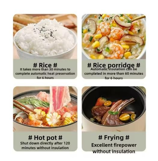 1.8 L Multifunctional Electric Non-Stick Pot With Transparent Lid | neomarketshop