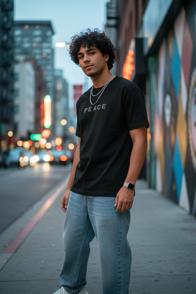 PEACE MODE – MEN’S 180 GSM CLASSIC COTTON T-SHIRT | neomarketshop