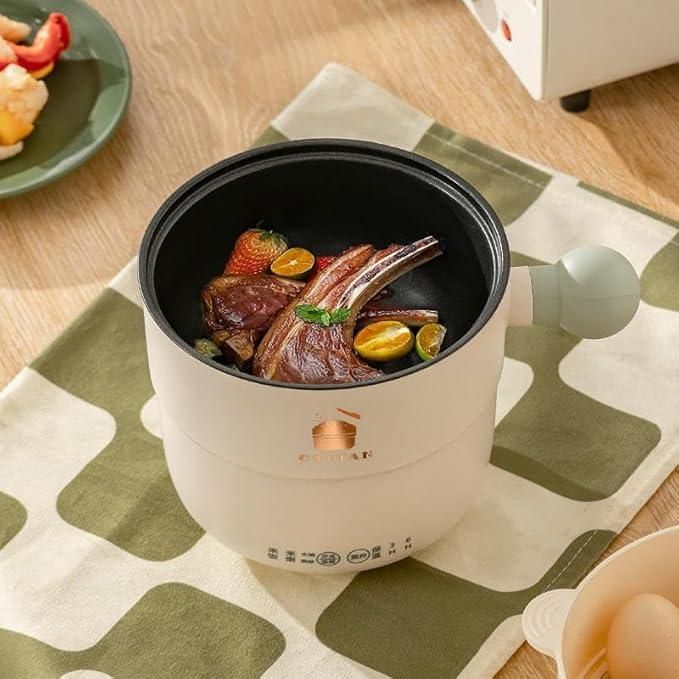 1.8 L Multifunctional Electric Non-Stick Pot With Transparent Lid | neomarketshop