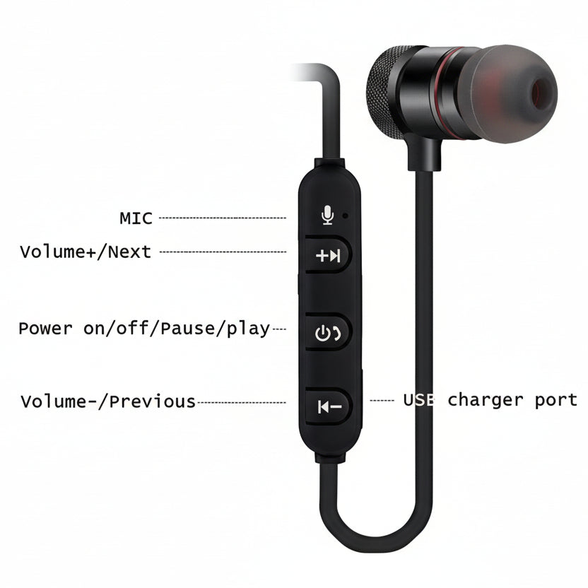 Wireless Bluetooth Stylish Neckband – Comfortable, long-lasting earphones with premium sound and modern design.