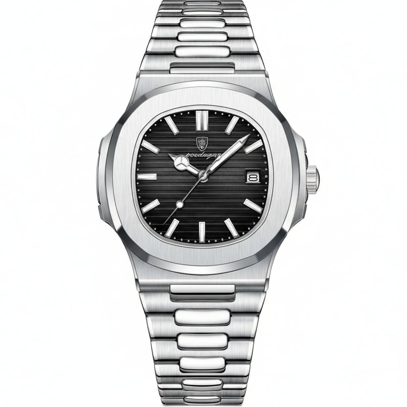 Luxury Stainless Steel Watch – Elegant minimalist premium timepiece for men with durability, style, and precision.