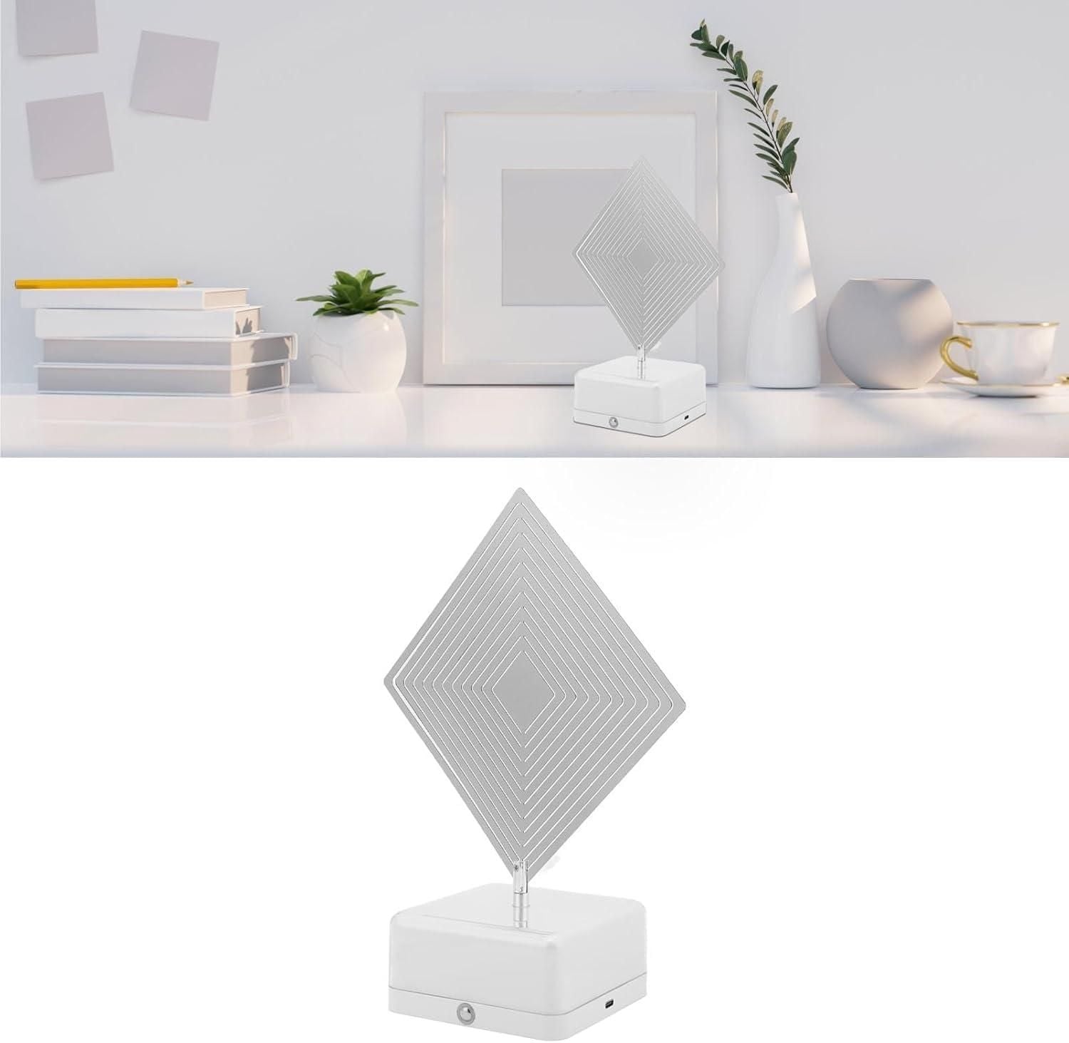 3D 360 Rotating Square Night Light | neomarketshop