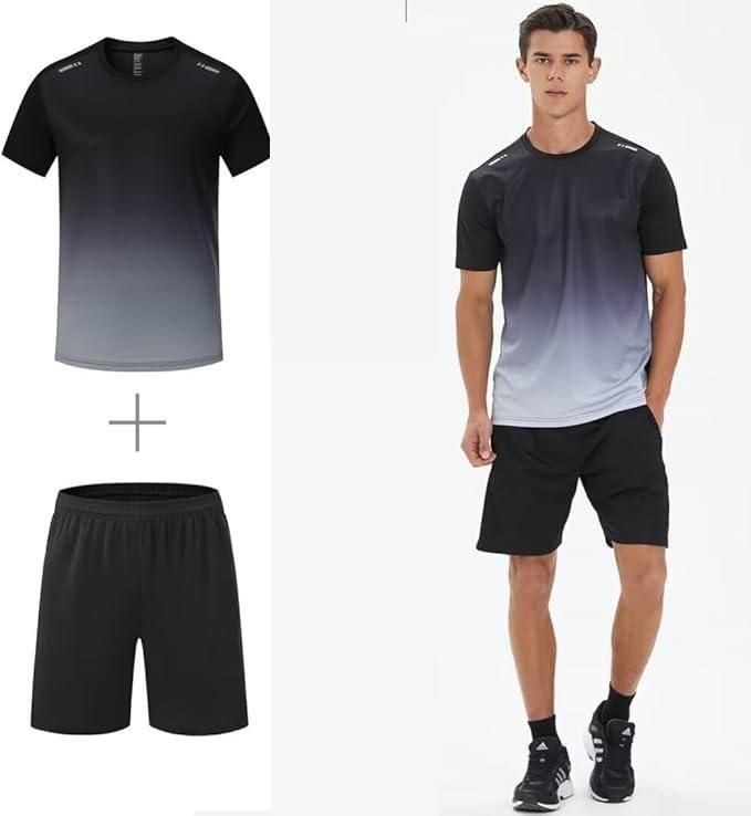 Men’s Jersey T-Shirt & Bottom Set – Slim fit sportswear combo with comfortable fabric, lightweight design, and casual style.