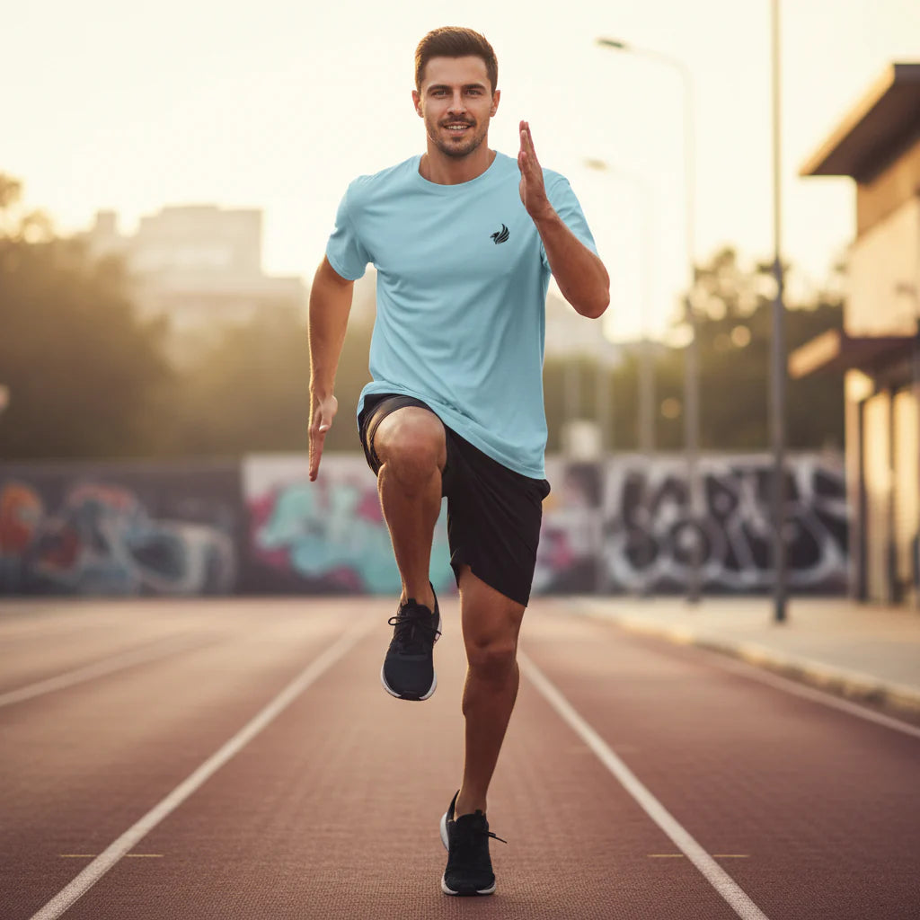 Men Classic Crew Gym T-Shirt | 100% Cotton | 180 GSM Lightweight Comfort
