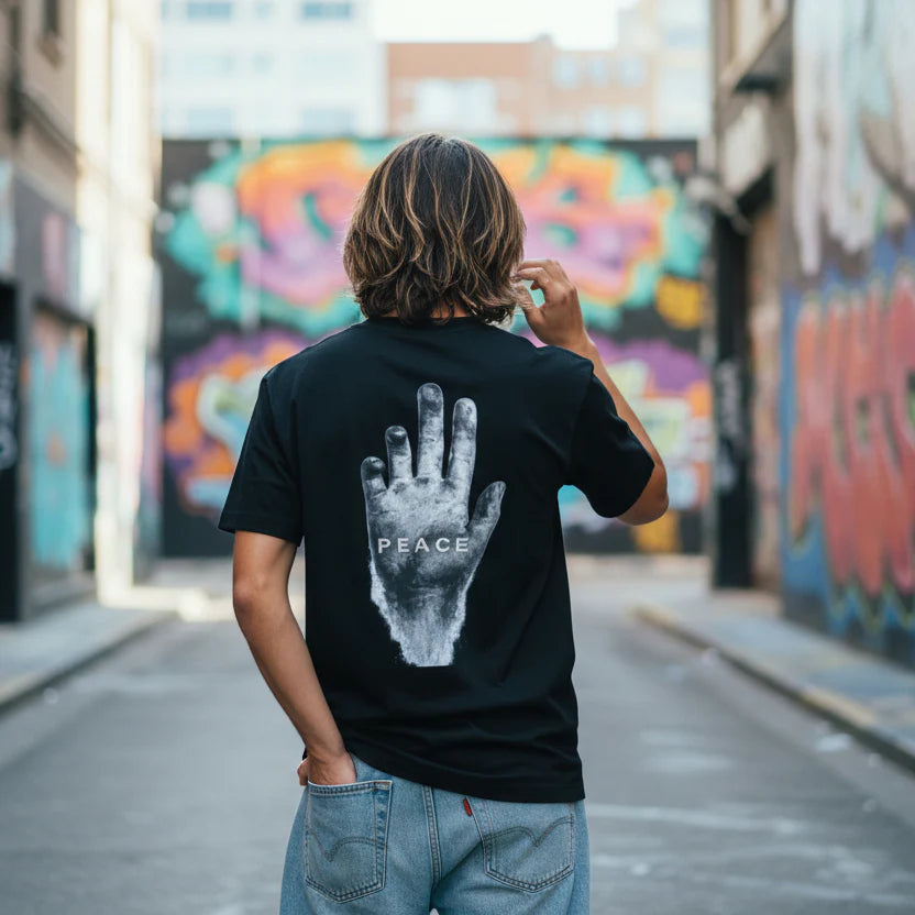 PEACE MODE – MEN’S 180 GSM CLASSIC COTTON T-SHIRT | neomarketshop