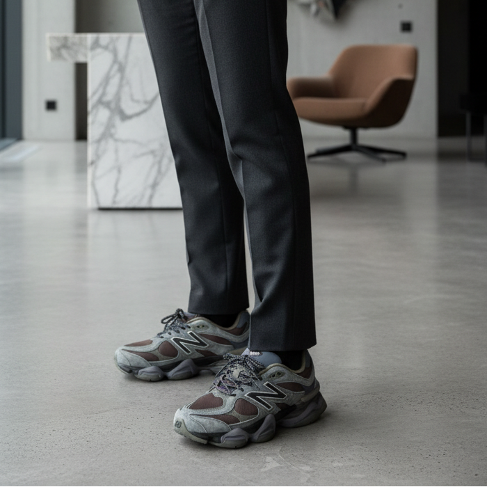 New Balance 9060 Boys Sneakers – Premium suede leather shoes with top comfort, durability, and stylish everyday wear.