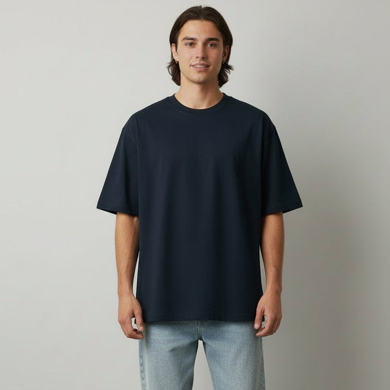 Oversized Classic T-Shirt 100% Cotton 240 GSM with soft breathable fabric and relaxed fit for comfortable casual wear
