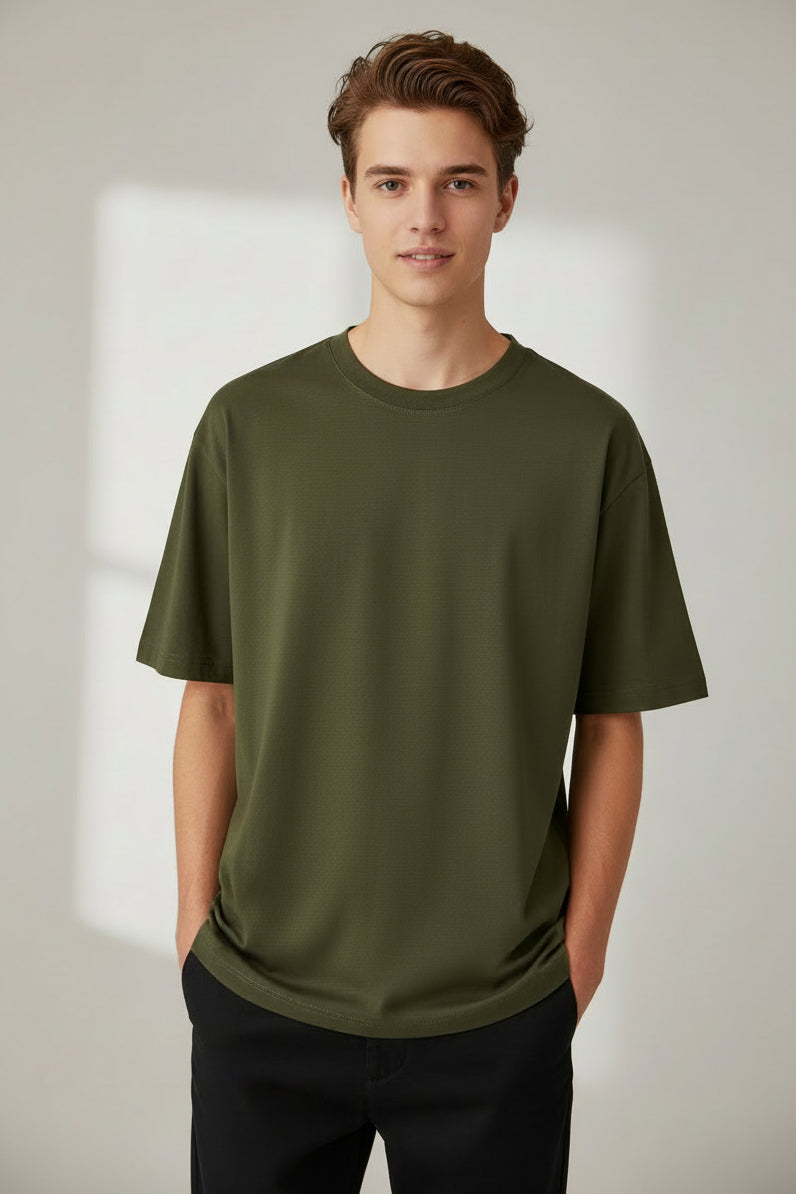 Oversized Classic T-Shirt 100% Cotton 240 GSM with soft breathable fabric and relaxed fit for comfortable casual wear