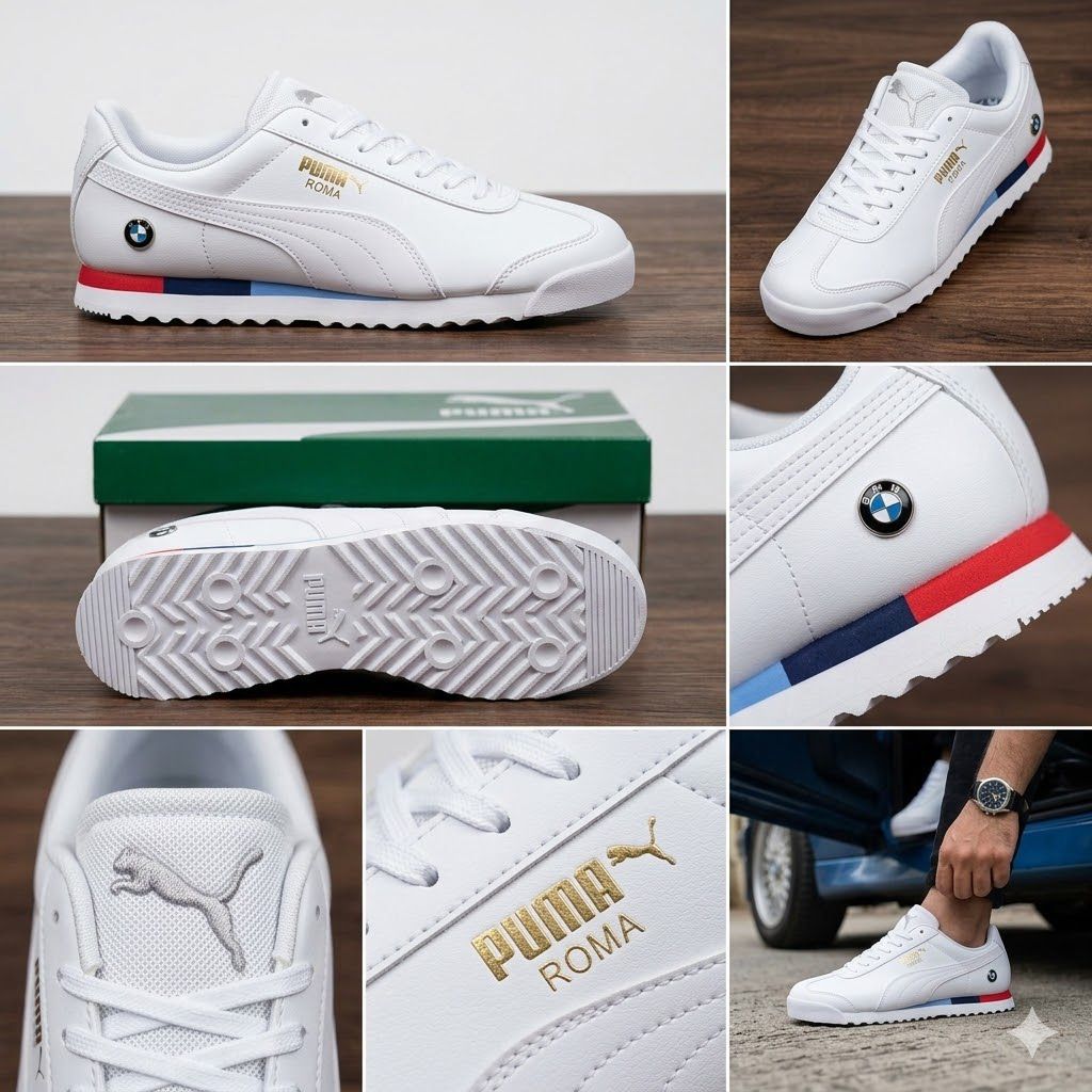 Puma Roma X BMW Motorsports Shoes For Men – White| neomarketshop
