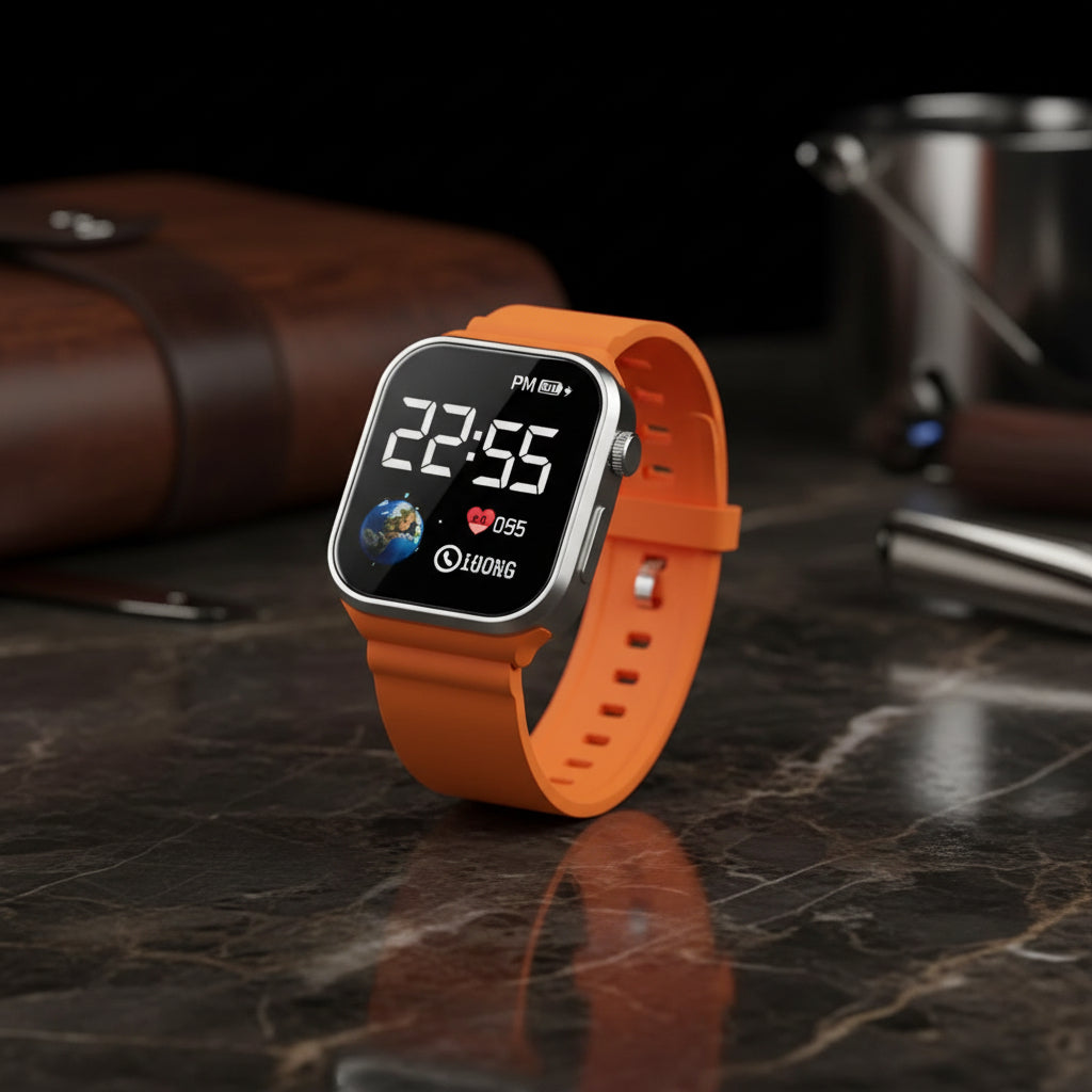 Watch Mt 8 ultra model: Stylish smartwatch with Bluetooth calling, health & fitness tracking, and activity monitoring.