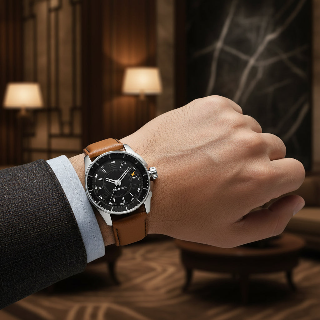 Titan Men's Analog Watch – Classic and stylish stainless‑steel analog watch for men with a refined design that suits both formal and everyday wear. Durable build with quartz movement and easy‑to‑read dial for timeless elegance, perfect as a gift or person