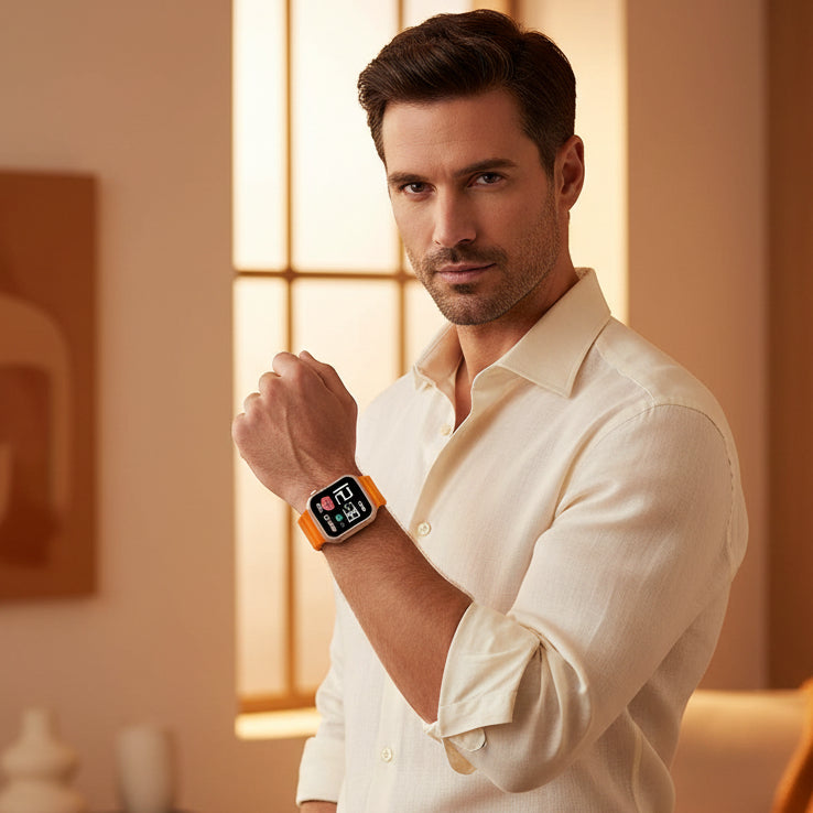 Watch Mt 8 ultra model: Stylish smartwatch with Bluetooth calling, health & fitness tracking, and activity monitoring.