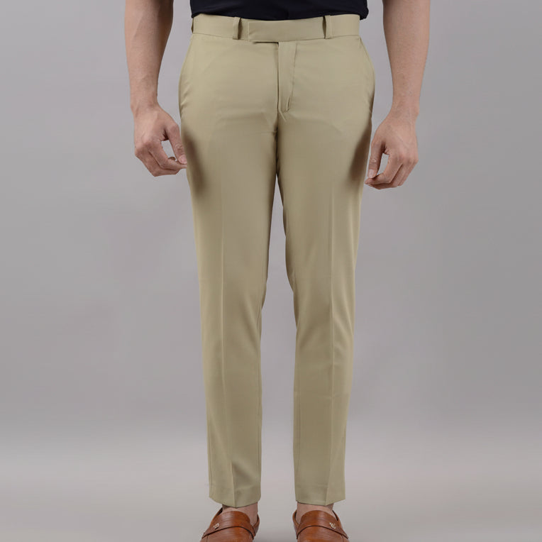 Khaki Stretchable Men's Formal Trousers – Comfortable, durable, and stylish trousers for office, meetings, and daily wear.