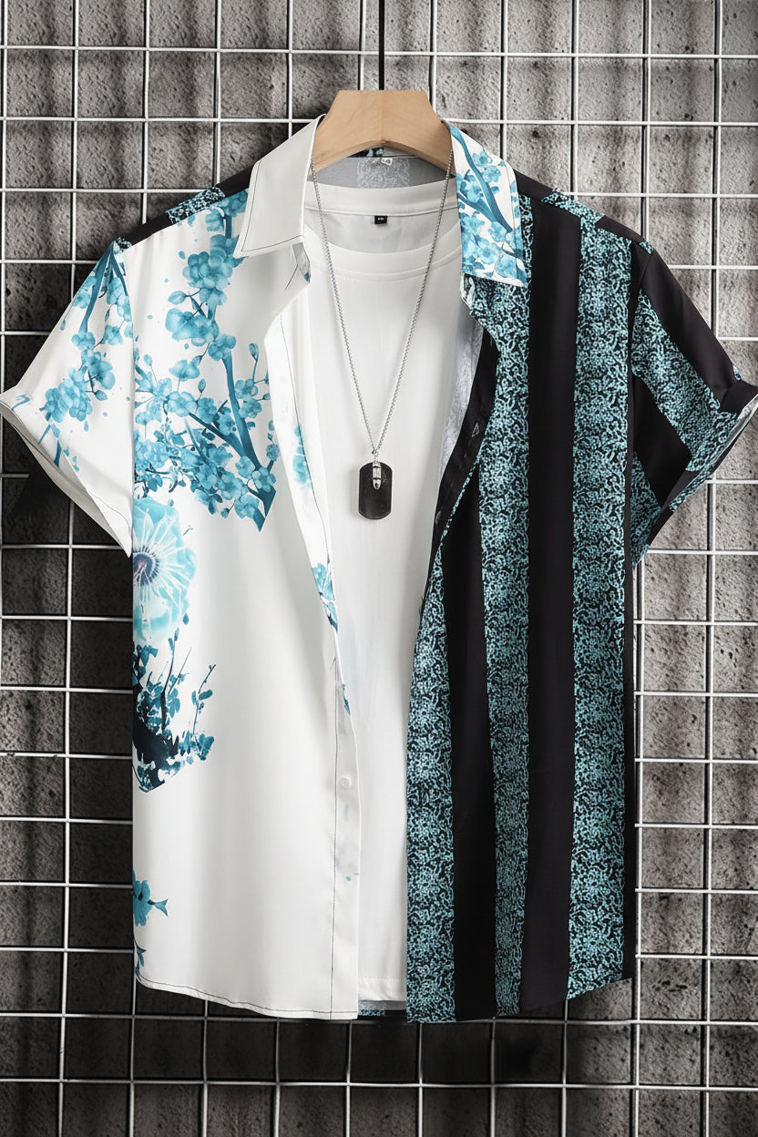 Men Regular Fit Printed Casual Shirt with modern print design and soft breathable fabric for stylish daily and casual wear