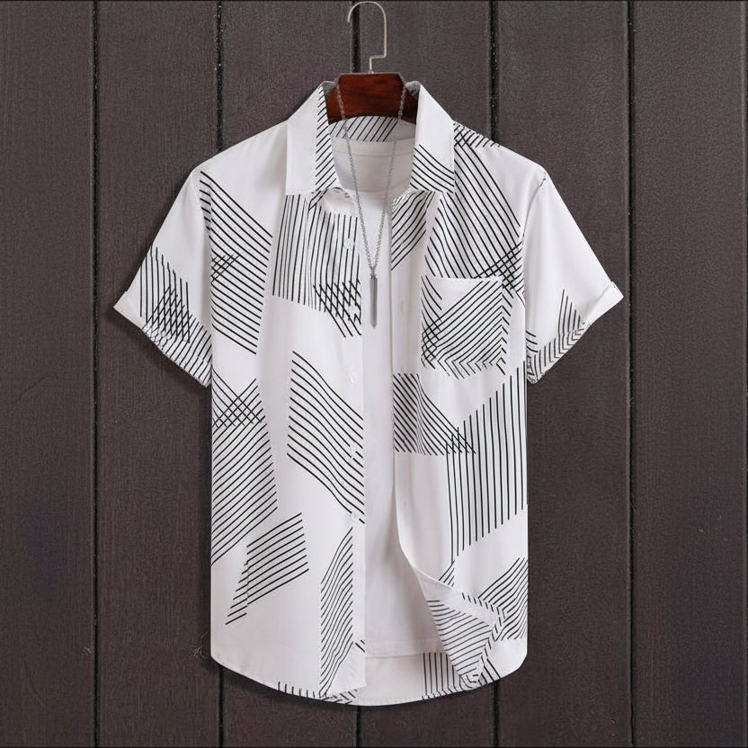 Men Regular Fit Printed Casual Shirt with stylish print and soft breathable fabric for comfortable daily and casual wear