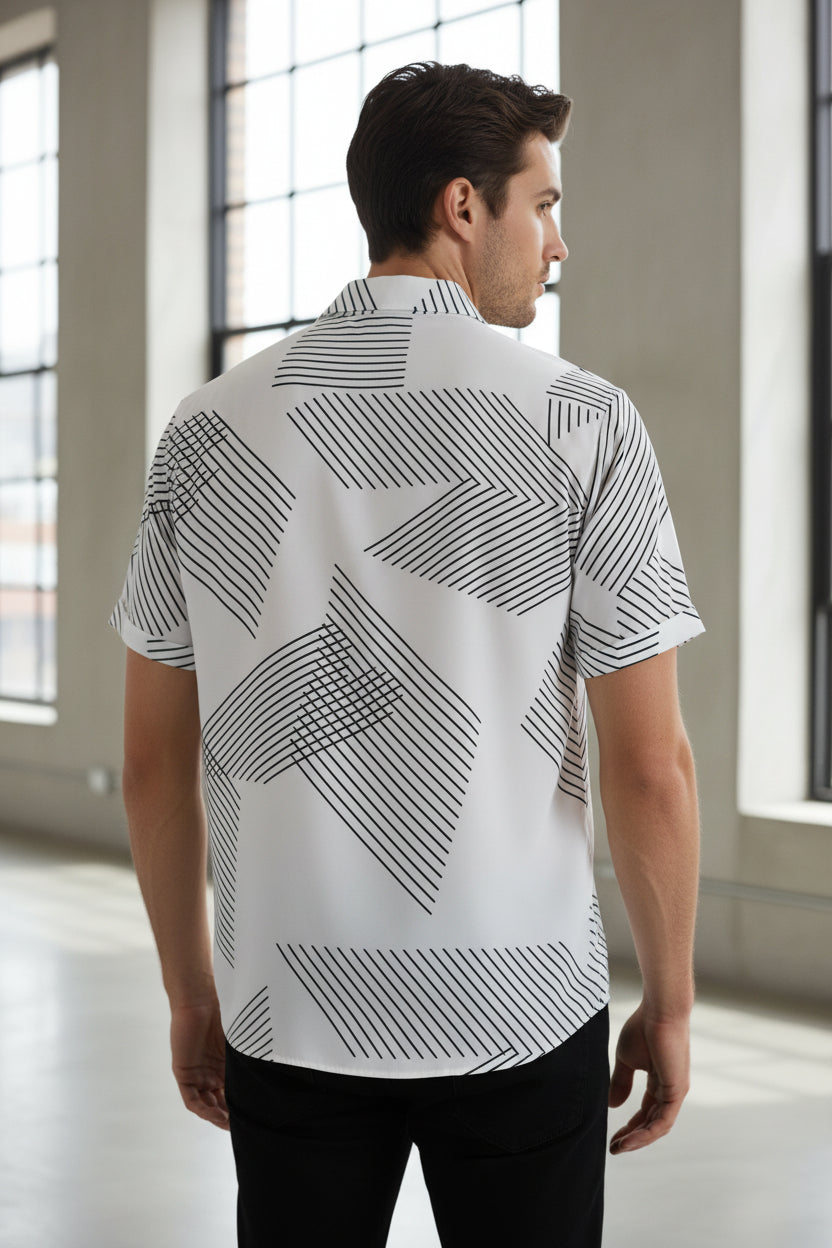 Men Regular Fit Printed Casual Shirt with stylish print and soft breathable fabric for comfortable daily and casual wear