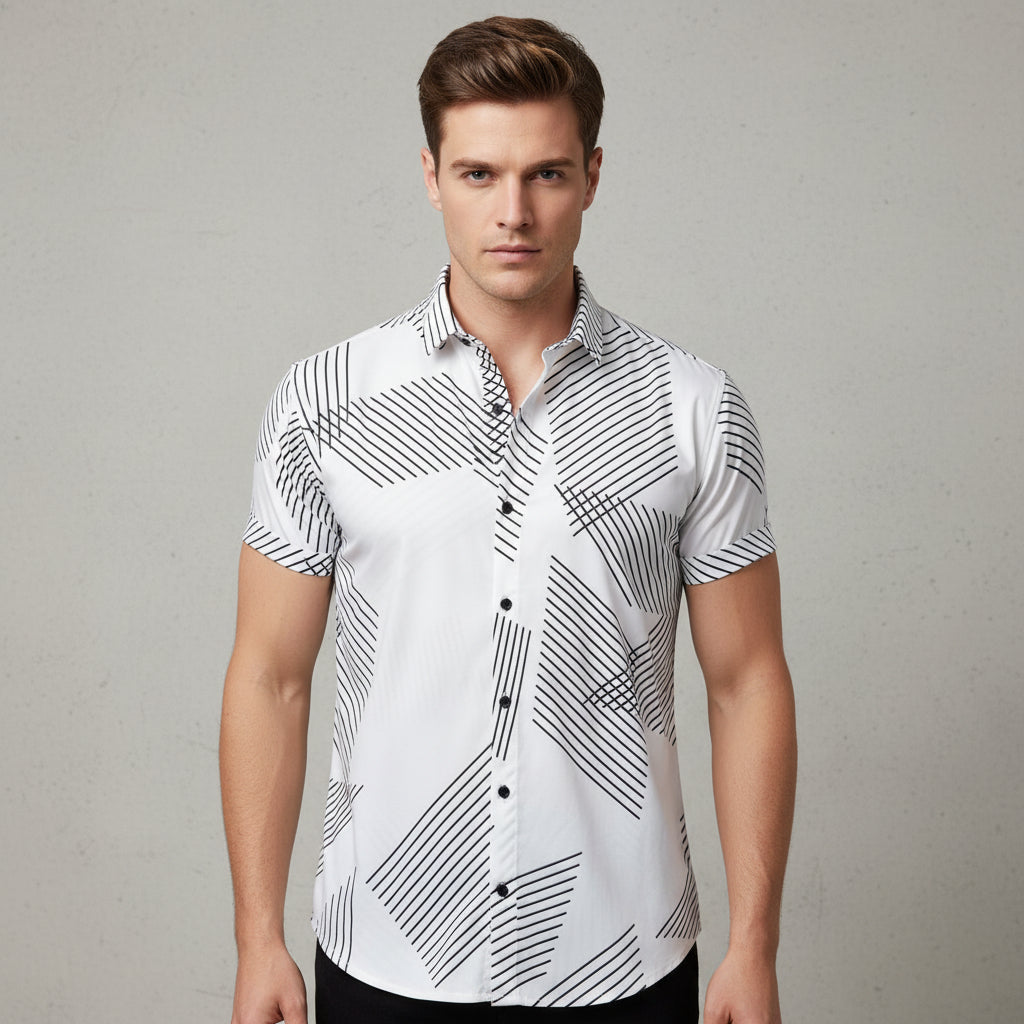 Men Regular Fit Printed Casual Shirt with stylish print and soft breathable fabric for comfortable daily and casual wear