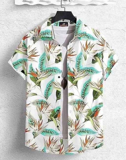 Men Regular Fit Printed Spread Collar Casual Shirt with stylish pattern and comfortable fabric for daily and smart casual wear